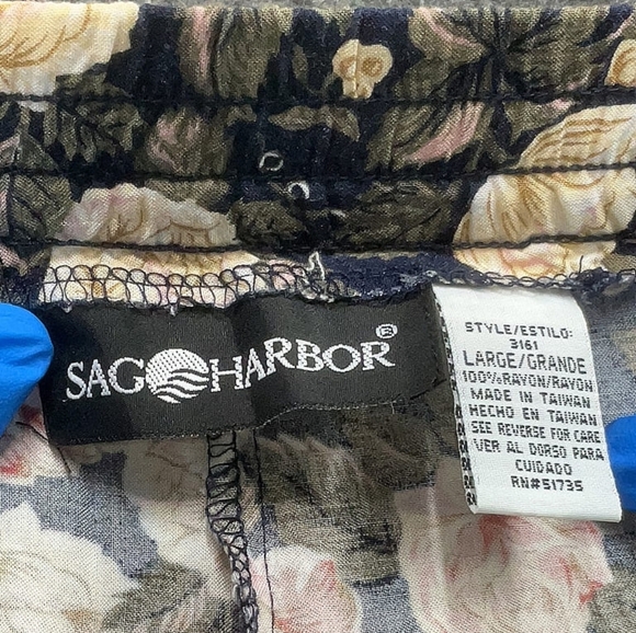 Sag Harbor Floral Print Rayon Midi Skirt Size L EUC - Picture 4 of 4